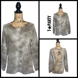 T⭐️Party Shades of Grey Soft Top w/ Sexy Back